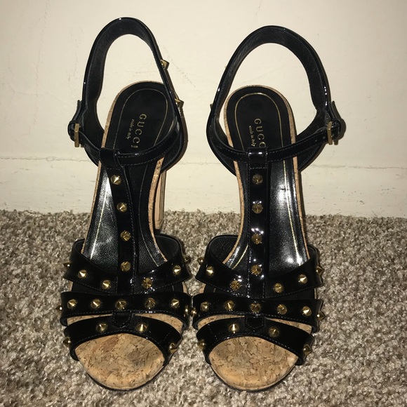 Gucci Black Sandals Size 37.5 - Picture 2 of 8